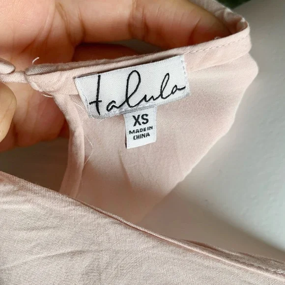 Talula Dusty Blush Pink Cutout Waist Short Sleeve Dress XS - Picture 7 of 8